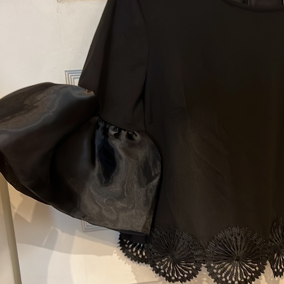 NWT SUZY ORGANZA PUFF SLEEVE TOP - Picture 7 of 7